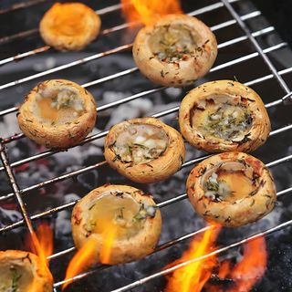 Грибы на мангале