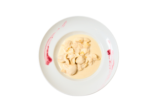 Fiocchi De Pera Con Salsa 4 Quesos 