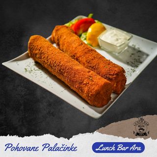 Pohovane palačinke sa sirom i pršutom