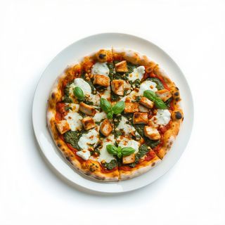 Pizza de pollo masala (familiar)