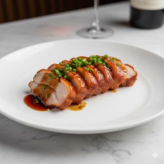 Cerdo asado con salsa especial china
