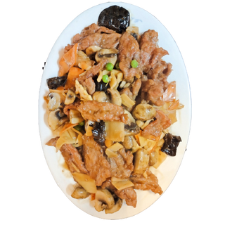 062. Телешко със зеленчуци на плоча (700гр)