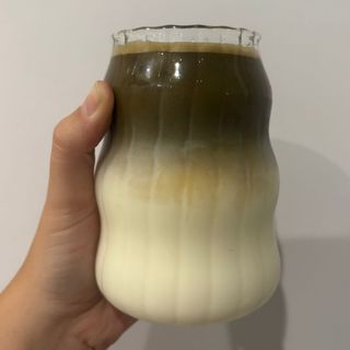 Iced Hojicha latte Stevia