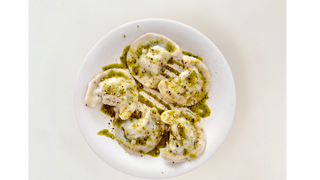 Pierogi ze szpinakiem i twarogiem