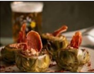 41. Ración De Alcachofas Horneadas Con Jamón