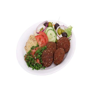 Plato falafel con arroz