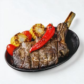 Пеште пісірілген рибай/Рибай на жаровне