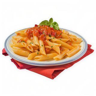 Penne Con Salsa Napolitana Y Verduras