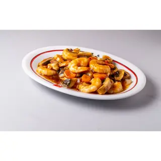 55. Langostinos con salsa picante