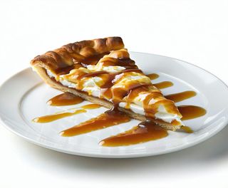 Mezza schiacciata con caramello, burro salato, mascarpone