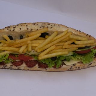 Багета с чоризо бяла