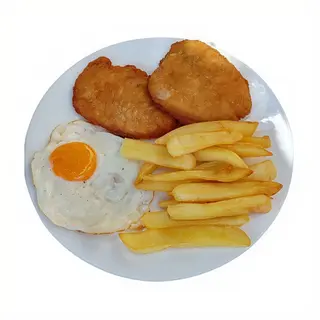 Plato Combinado De Pollo Empanado