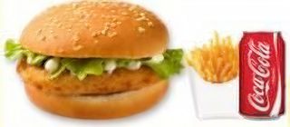 Menù hamburger di pollo