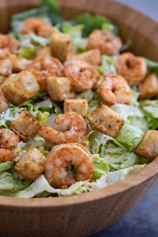 salade césar gambas