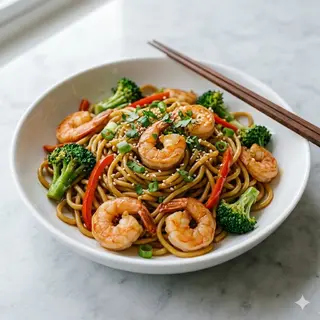 Tallarines Con Gambas