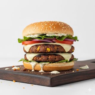 Double veggie burger