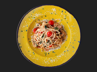 З курчам та томатами чері паста