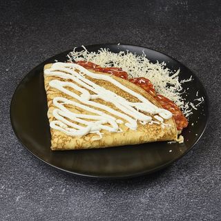 Slana palačinka sa kulenom, kačkavaljem i pavlakom