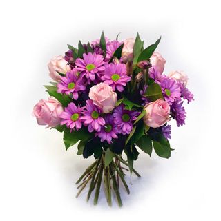 Buchet de flori in nuante de roz
