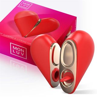 DOBLE ESTIMULADOR CORAZÓN 2 EN 1 SUCCIÓN Y ESTIMULADOR DE LENGUA