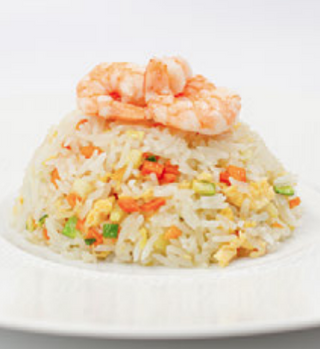 125. Riso saltato con gamberi e verdure