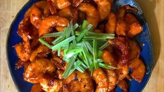 Gamberi fritti e saltati con salsa piccante