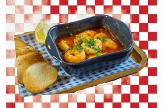 Smoked garlic butter shrimps