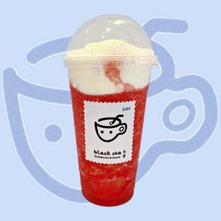 Granita fragola e crema di latte