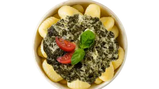 Gnocchi z sosem szpinakowym