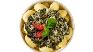Gnocchi z sosem szpinakowym