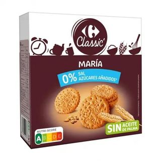 Galletas Integrales María Sin Sal, S. Azúcar Carrefour 600 G