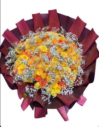 Large mixed yellow bouquet