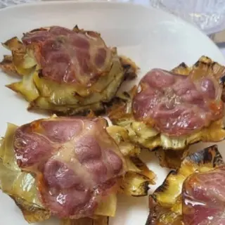 Flor De Alcachofa de Tudela con Velo de Copa Ibérica 