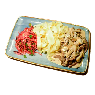 Мясо с грибами