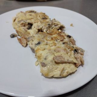 Tortilla de pollo y champiñon
