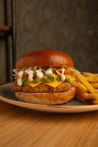 Avo Fried Chicken Burger
