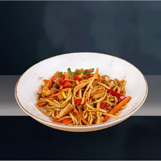 ვოკი ქათმით და სოუსით  /Wok с курицей овощами и соусом 