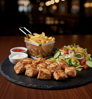 Plato combinado de kebab de cordero