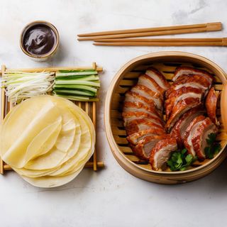 Pato Asado Pekinés con crep