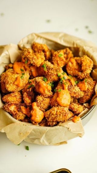 NUEVO!!! Palomitas de pollo con nuestra mayonesa hoy & spacy