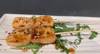 318. Spiedini di polpette di pesce