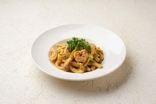 Казаречче с креветками