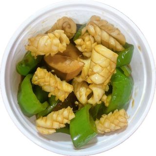 Calamars Amb Pebrots I Bolets Xinesos