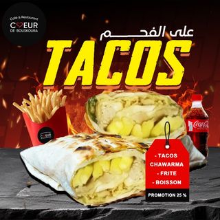 Tacos Chawarma  avec Frites Boisson gratuit 