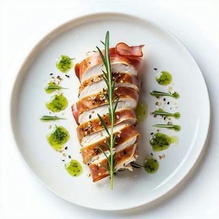 Rolle' di Pollo con Aromi e Prosciutto Cotto