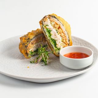 Азіатський бургер з креветкою 