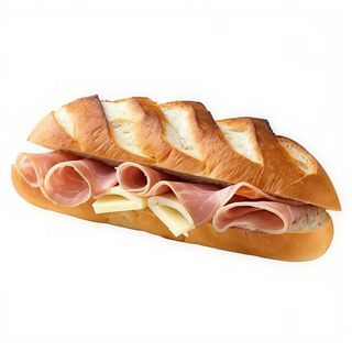 Bocadillo De Jamón Serrano Con Queso