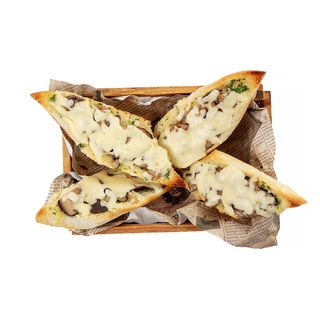 Чесночный хлеб с грибами и сыром (300г)