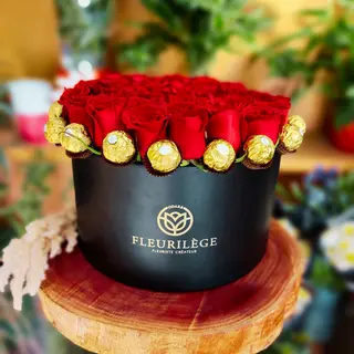 Boite De Fleurs Chocolat M