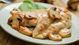 Plat Escalope Sauce Blanche